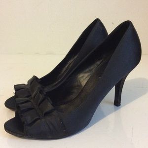 Maripe womens open toes heels pumps black size 8